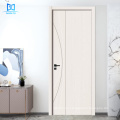 Diseños de puertas individuales de madera Puertas de madera MDF White MDF para la casa GO-EH1